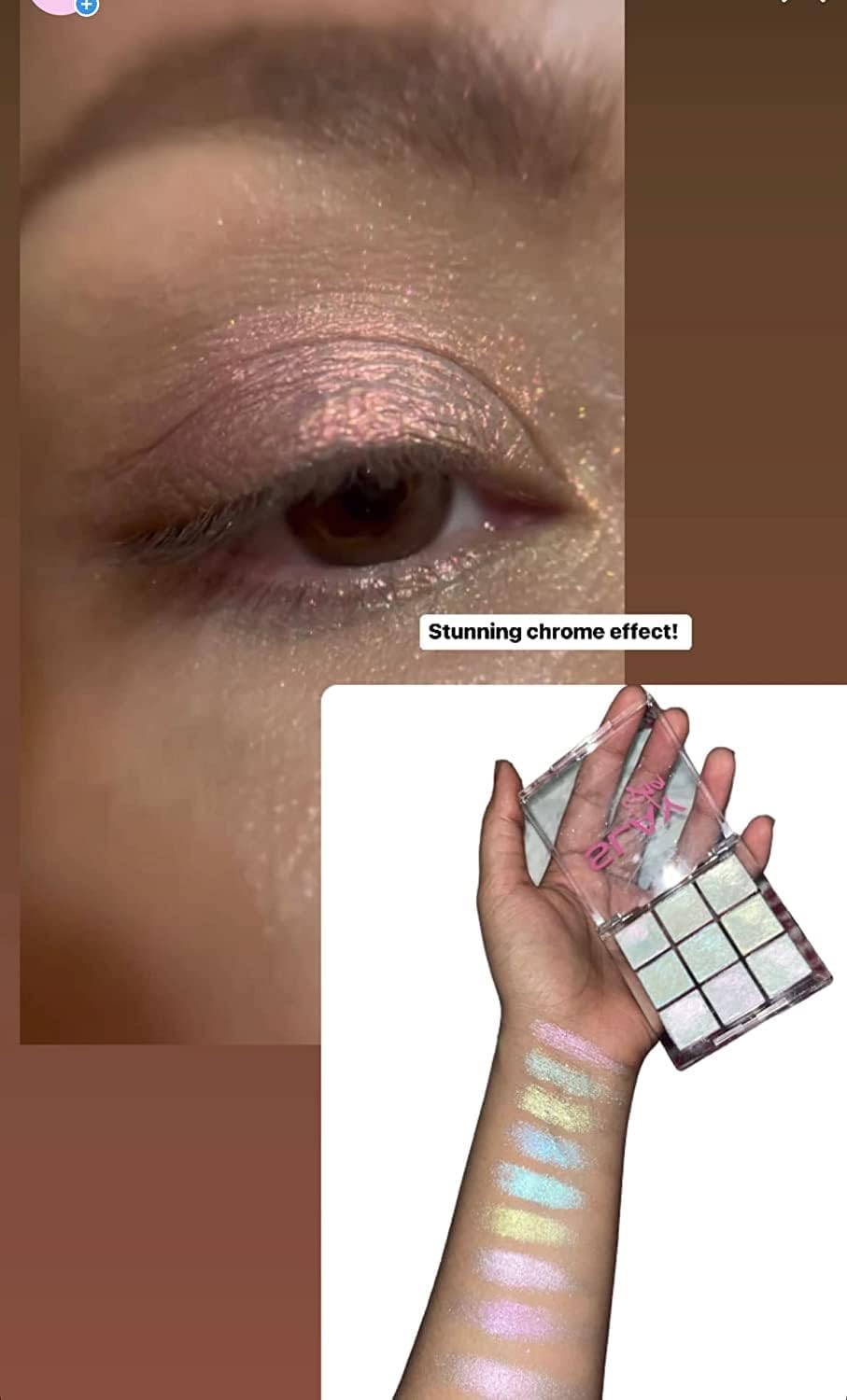 1 Holographic Eyeshadow Duochrome iridescent 9 Color/Color Shifting Highlighter EyeTopper And Eyeshadow