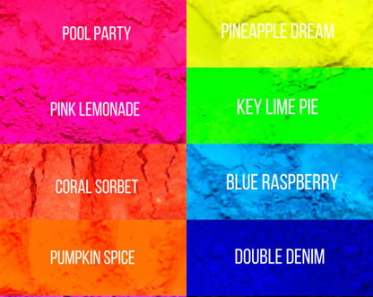1 neon pigments stack of 12 colours uv glow in dark(mix water to use as liners)