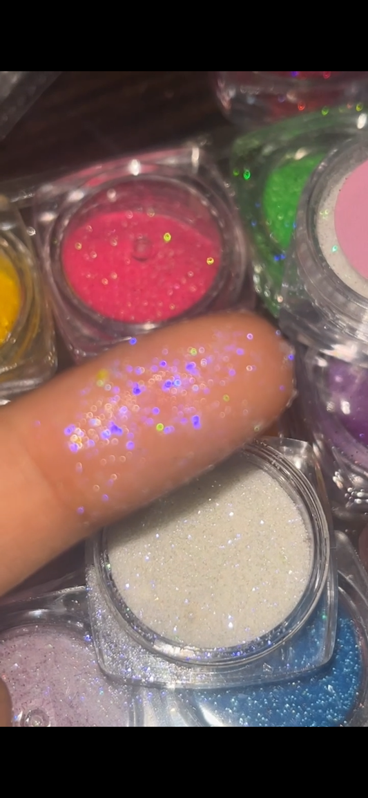 Purple shift color changing glitter gel