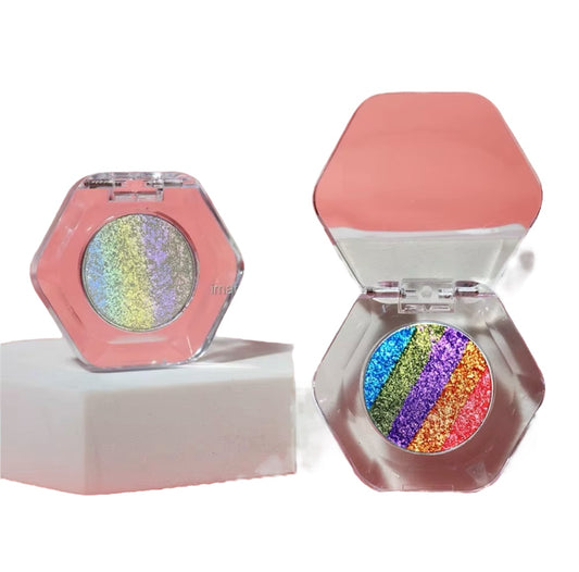 1 Rainbow Highlighter/ eyeshadow topper multicolor multichrome.