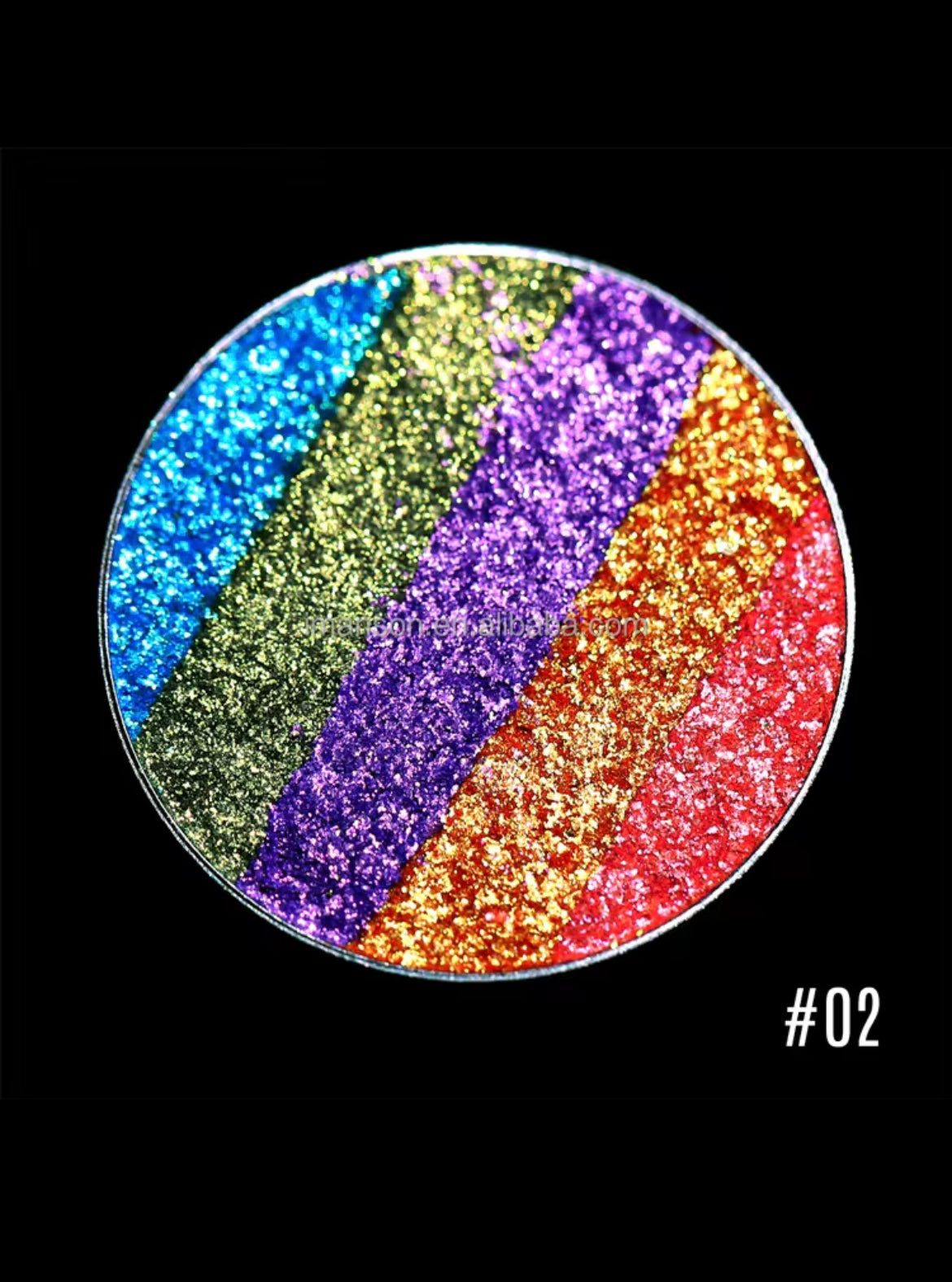 1 Rainbow Highlighter/ eyeshadow topper multicolor multichrome.