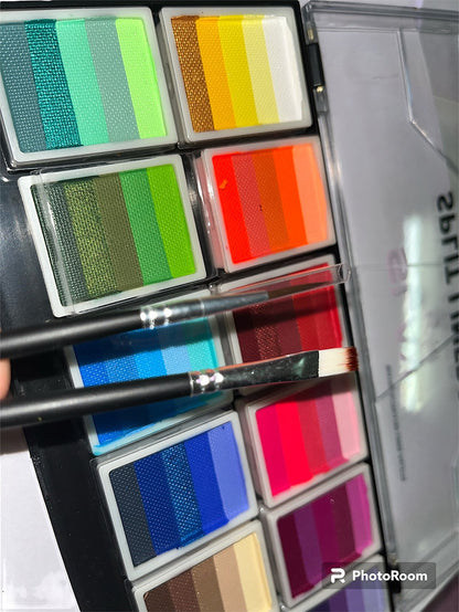 60 color every shade possible liner palate(water activated NEONS PASTELS METAL)